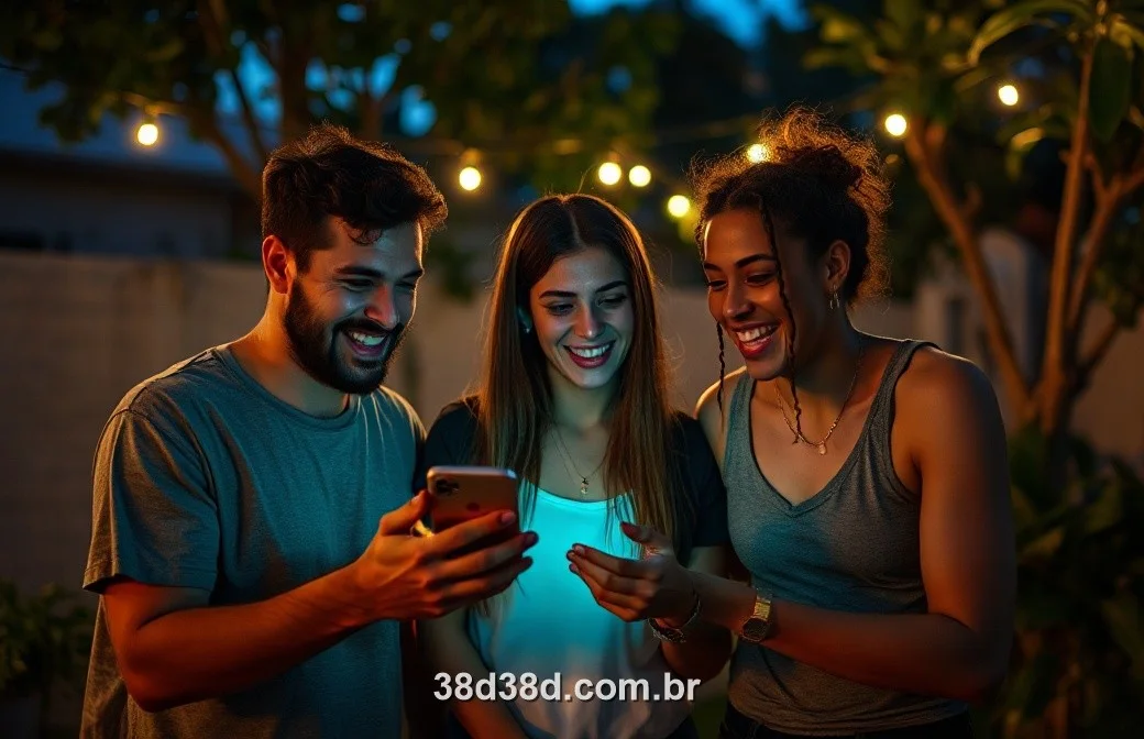 Amigos brasileiros usando o 38D juntos